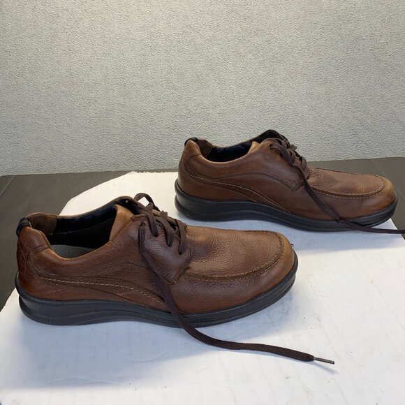 SAS Move On Lace Up Walking Shoes Brown Leather Made‎ In USA Men's Size 11 - Picture 1 of 15